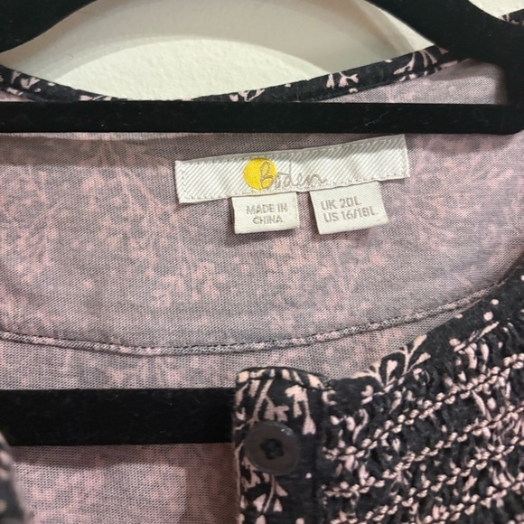 Boden Smocked Jersey Dress - Milkshake Leafy Spring - Size 16/18 Long - Picture 7 of 7